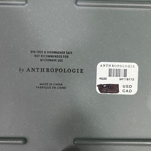 New Anthropologie Bento Box in Gray with Bamboo Lid New with tags - Picture 5 of 5
